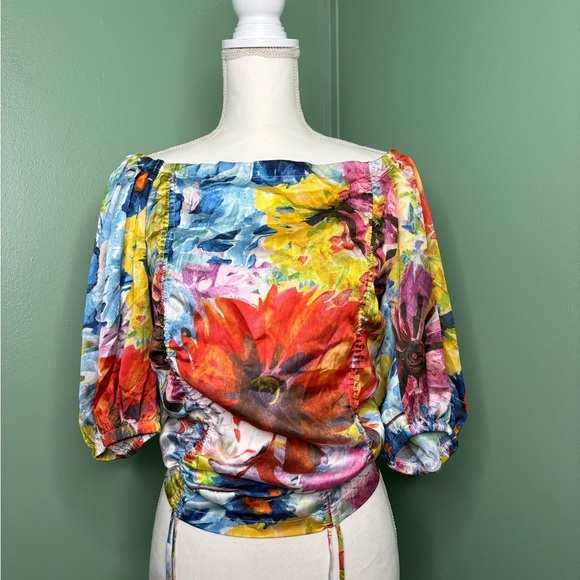 La Ros Tops - Colorful Floral Women's Blouse